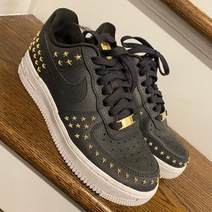 Nike Black AF1 Studded
